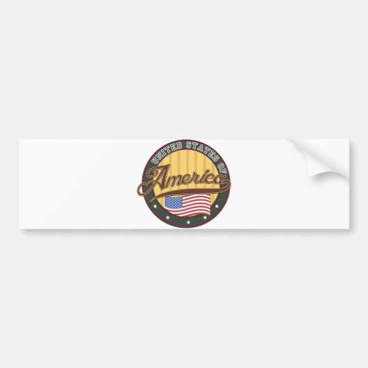 USA-badge Bumpersticker (Voorkant)