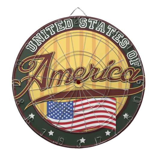 USA-badge Dartbord (Voorkant)
