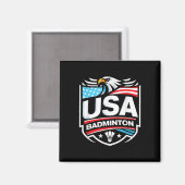 Usa Badminton  Magneet (Voorkant / Achterkant)