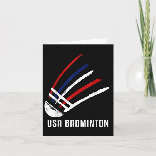 Usa Badminton Shuttle Rood Wit Blauw Kaart (Voorkant)