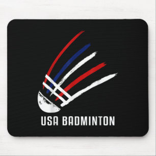 Usa Badminton Shuttle Rood Wit Blauw Muismat