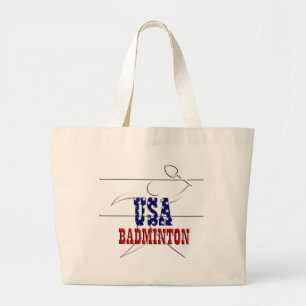 USA Badminton Sports Jumbo Canvas tas