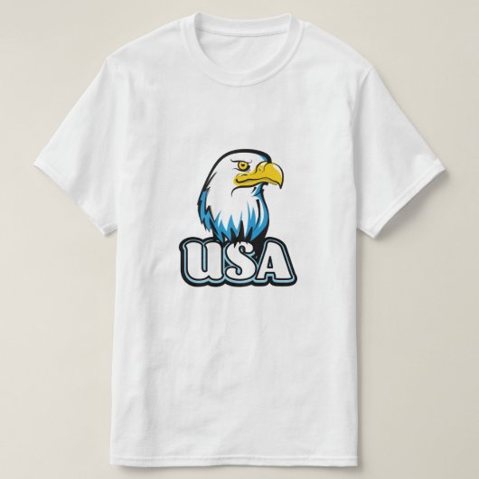 USA Bald Eagle (limited Blue edition) T-shirt (Design voorkant)