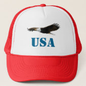USA Bald Eagle Trucker Hat Trucker Pet (Voorkant)