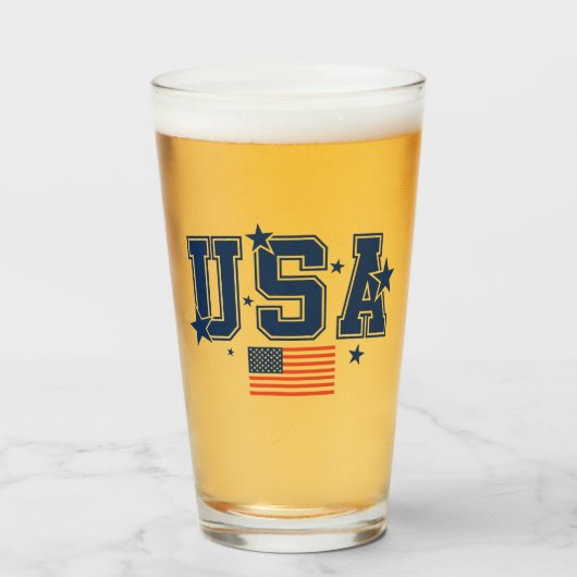 USA Beer Glas (Voorkant gevuld)