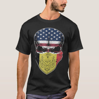 USA België Roots Belgische Amerikaanse vlag schede T-shirt