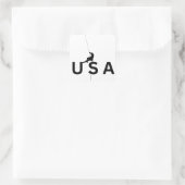 USA bergbeklimmen Vierkante Sticker (Tas)