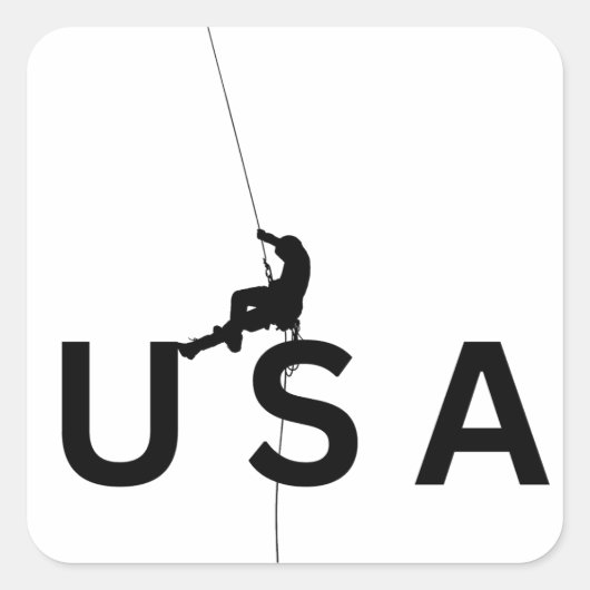 USA bergbeklimmen Vierkante Sticker (Voorkant)