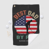 USA Beste Pap Door Par Vaders Dag Cadeau Golfhanddoek (Insitu)