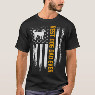  USA beste poedel hond papa ooit Amerikaanse vlag T-shirt