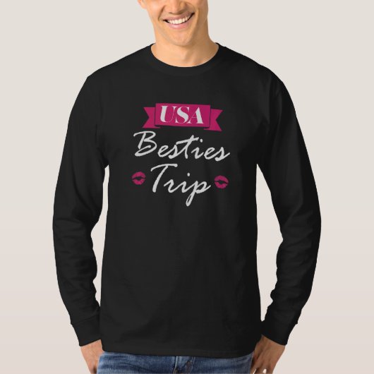 USA besties trip traveling T-shirt (Voorkant)