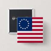 usa betsy vierkante button 5,1 cm (Voorkant /achterkant)