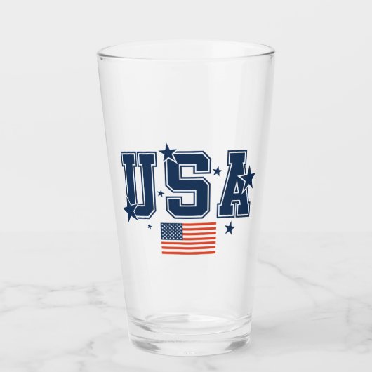 USA Bier Glas (Voorkant)
