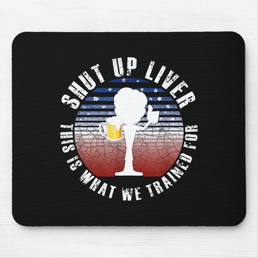 USA Bierdrinkend Team Grappige Dag Amerikaanse Cad Muismat (Voorkant)