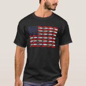 USA Bierflessen en Topjes Fles Vlag T Sh T-shirt (Voorkant)