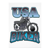 USA Biker logo Foto Afdruk (Voorkant)