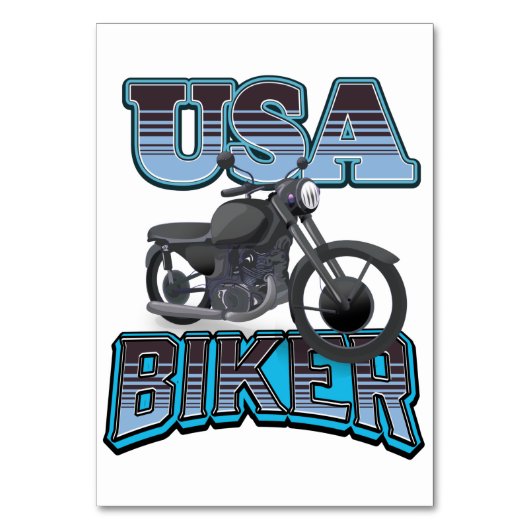 USA Biker logo Kaart (Voorkant)