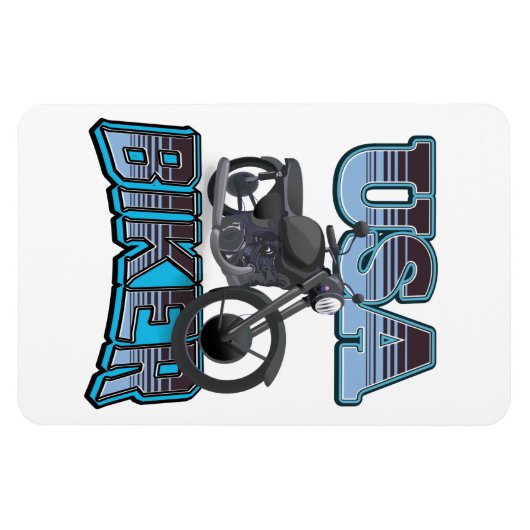 USA Biker logo Magneet (Horizontaal)