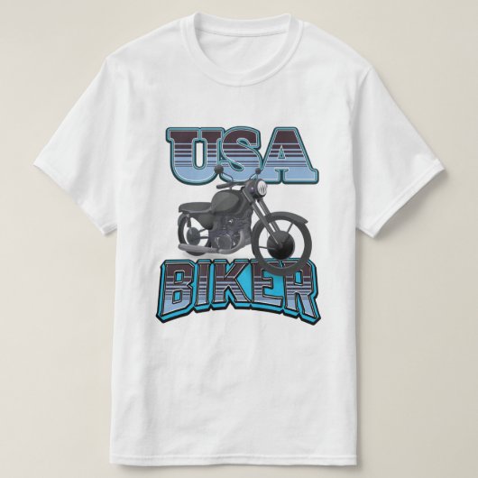 USA Biker logo T-shirt (Design voorkant)