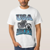 USA Biker logo T-shirt (Voorkant)