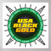 USA Black Gold Poster (Voorkant)