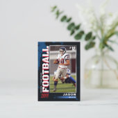 USA Blauw Rood Football Trading Kaart Football Kaa Contactkaartje (Staand voorkant)