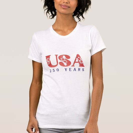 USA Bloem 250 Jaar T-shirt (Voorkant)
