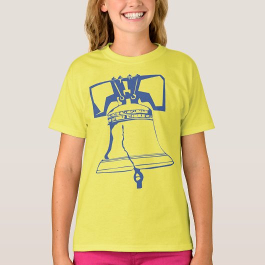 USA-Blue Liberty Bell T-shirt (Voorkant)