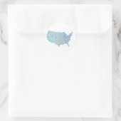 USA Blue Map Sticker (Tas)