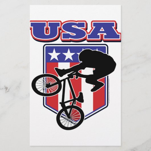 USA BMX Biker Briefpapier (Voorkant)