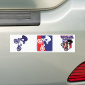 USA BMX Biker Bumpersticker (Op auto)