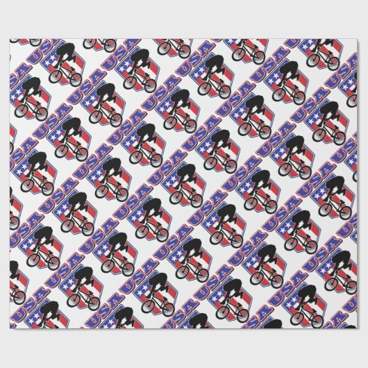 USA-BMX Biker Cadeaupapier (Vlak)