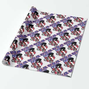 USA-BMX Biker Cadeaupapier