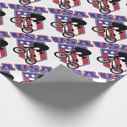 USA-BMX Biker Cadeaupapier (Hoek)