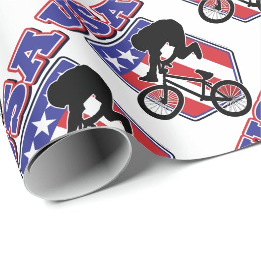 USA-BMX Biker Cadeaupapier (Rol Hoek)