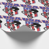 USA-BMX Biker Cadeaupapier (Hoek)