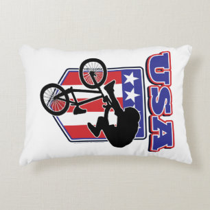USA-BMX Biker Decoratief Kussen