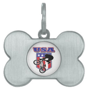 USA BMX Biker Huisdieren Naamplaatje