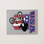USA BMX Biker Jigzaag Puzzle Legpuzzel (Horizontaal)