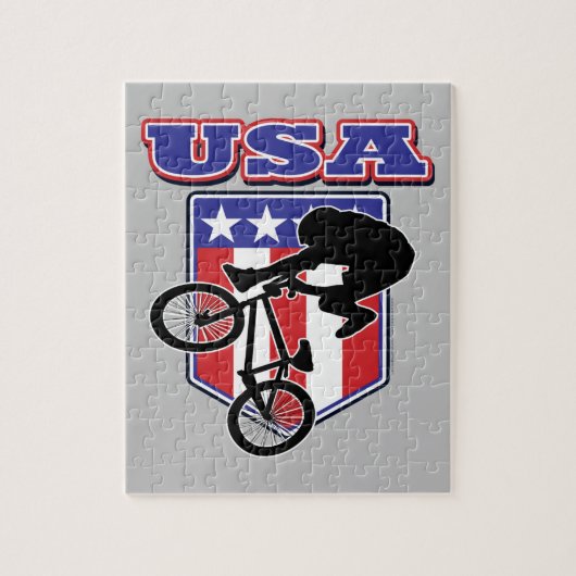 USA BMX Biker Jigzaag Puzzle Legpuzzel (Verticaal)