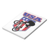 USA BMX Biker Notitieblok (Linkerzijde)
