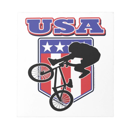 USA BMX Biker Notitieblok (Voorkant)