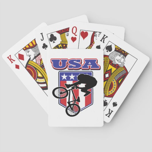 USA BMX Biker Speelkaarten (Achterkant)