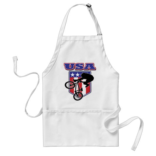 USA BMX Biker Standaard Schort (Voorkant)