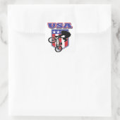 USA BMX Biker Vierkante Sticker (Tas)
