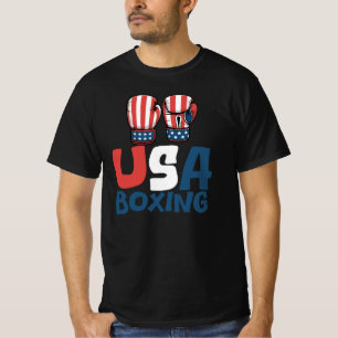 USA Boksen, Amerikaanse Vlag Boksen Design T-shirt
