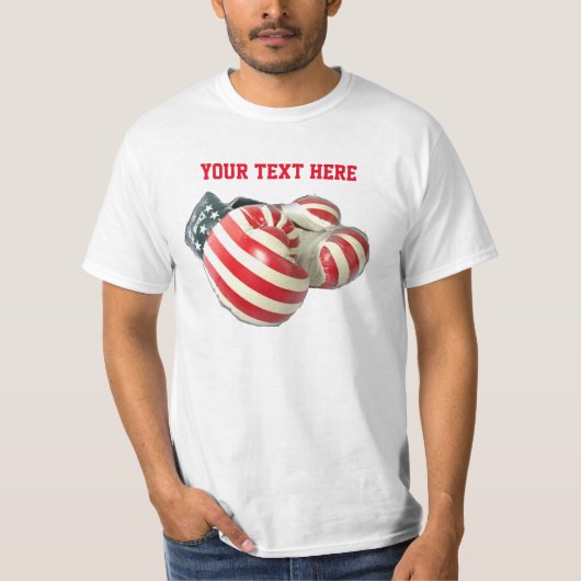 usa bokshandschoenen t-shirt (Voorkant)