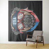 USA Bulldog Wandkleed (In situ)