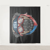 USA Bulldog Wandkleed (Voorkant)