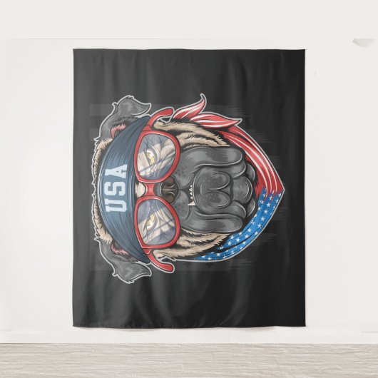 USA Bulldog Wandkleed (Voorkant)